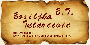 Bosiljka Tularčević vizit kartica